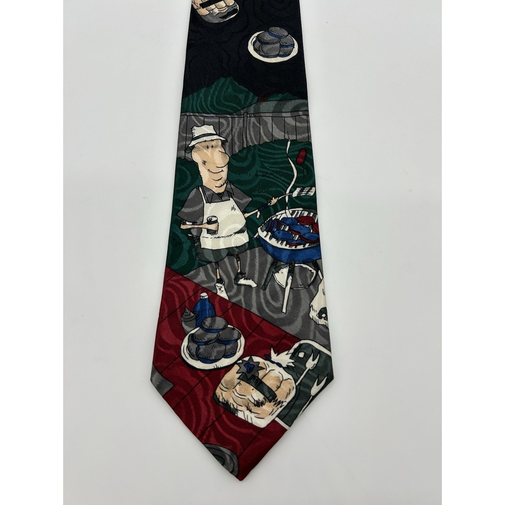 Special Ties Hallmark By MNG "Cookout " USA RN 23896 55 X 4 Polyester